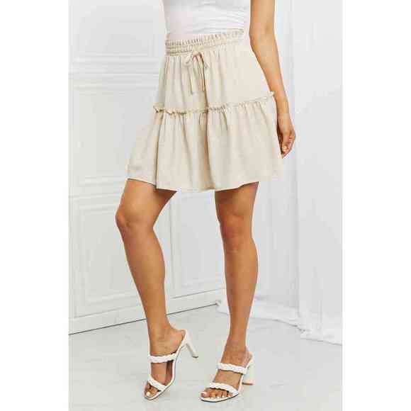 Zenana Outfitters Dresses & Skirts - Zenana Carefree Linen Ruffle Skirt